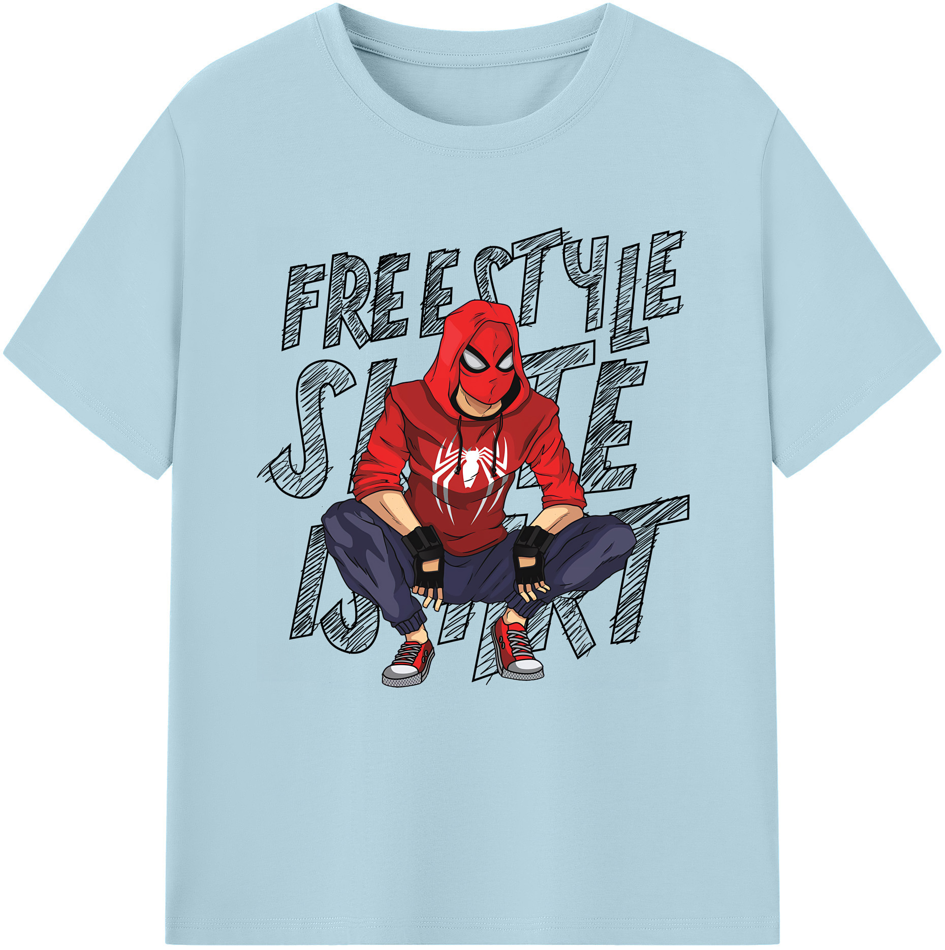 Spider Man スパイダーマン 綿100％半袖Tシャツ（フロントプリント）